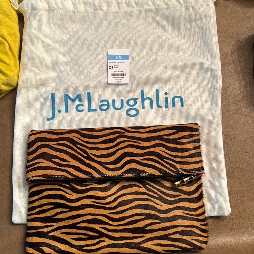 NWT J.McLaughlin clutch and dust bag